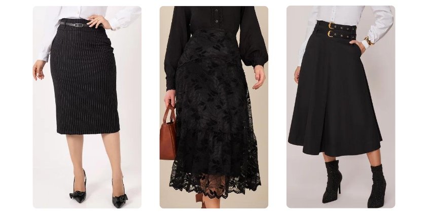 Acessórios para complementar sua saia midi no inverno