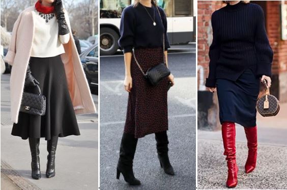 Looks De Inverno Com Saia Midi