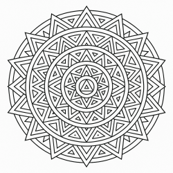 mandala para colorir com tema de flores