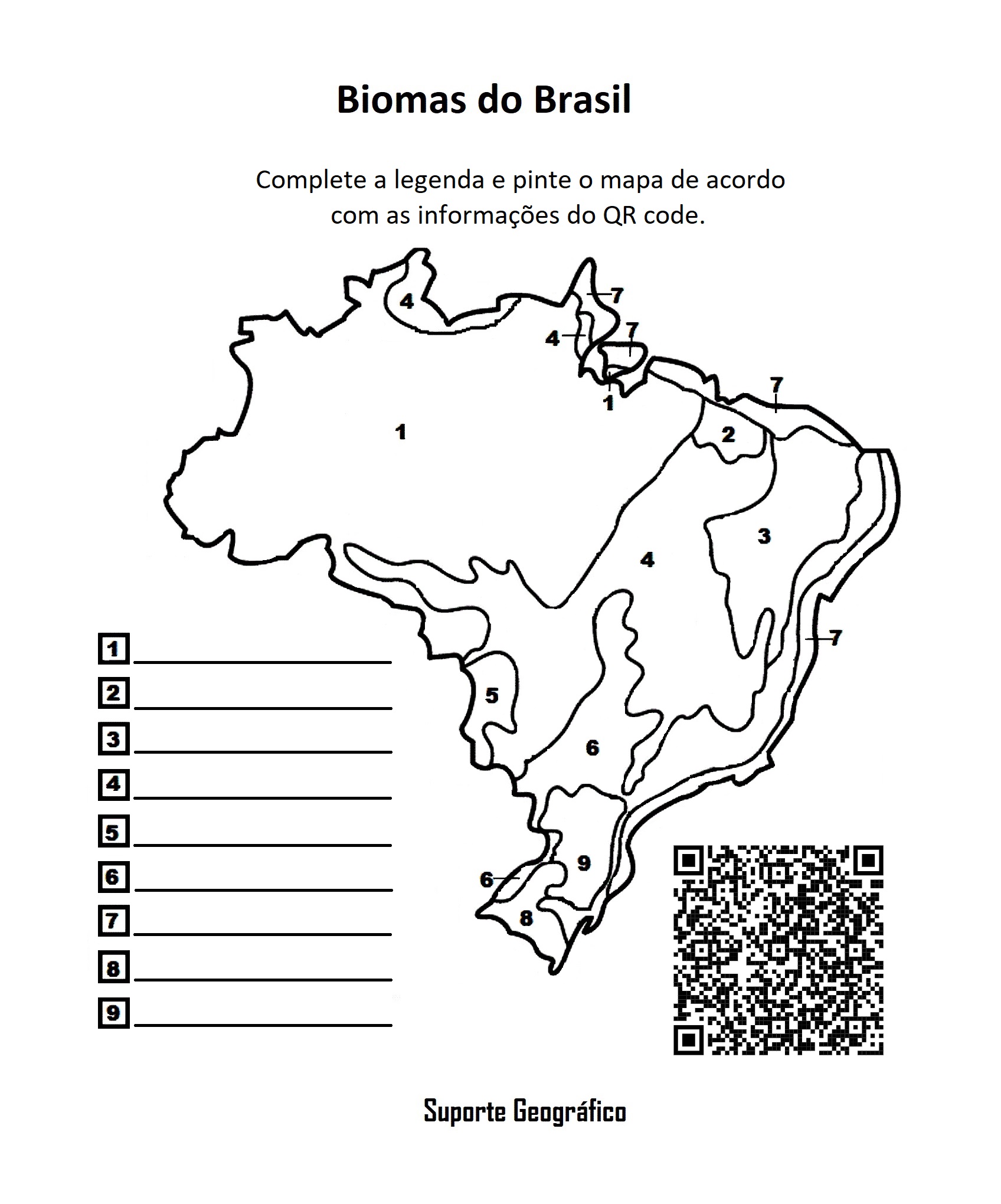 atividade mapa biomas brasil para imprimir