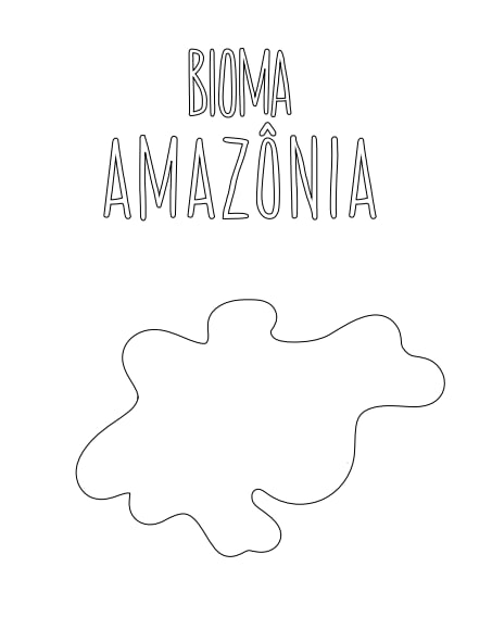 desenho do mapa do brasil com biomas para colorir