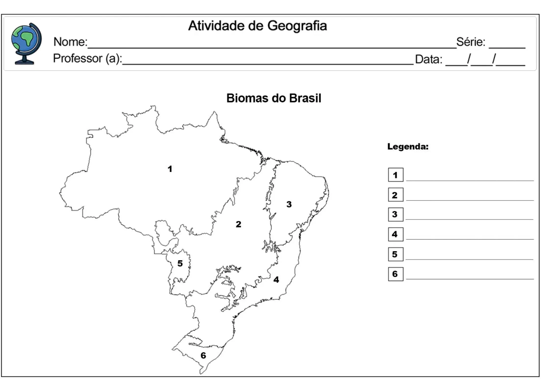 mapa dos biomas brasileiros para colorir online