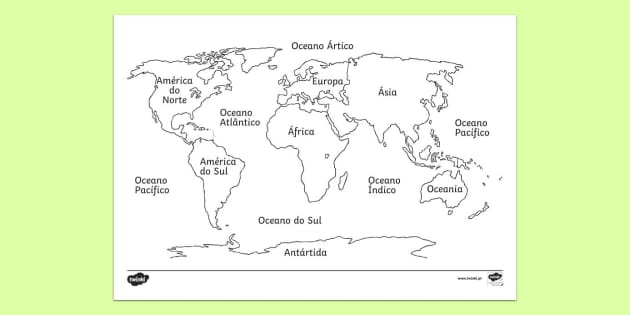 desenho mapa mundi para colorir