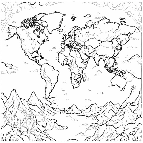 atividade mapa mundi colorir