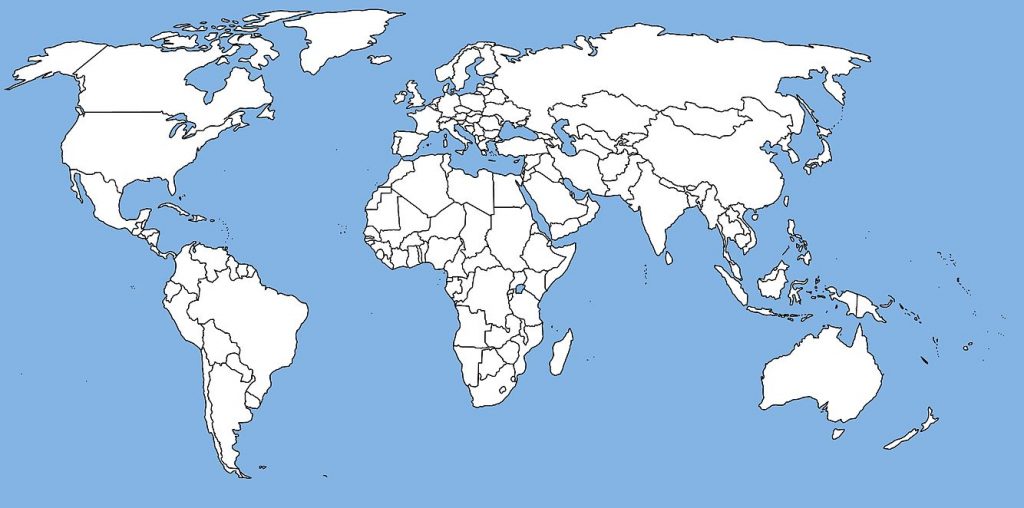 mapa mundi político para imprimir