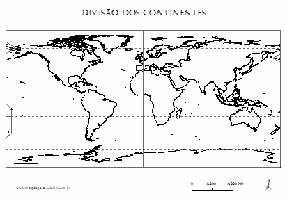 mapa mundi de continentes para imprimir