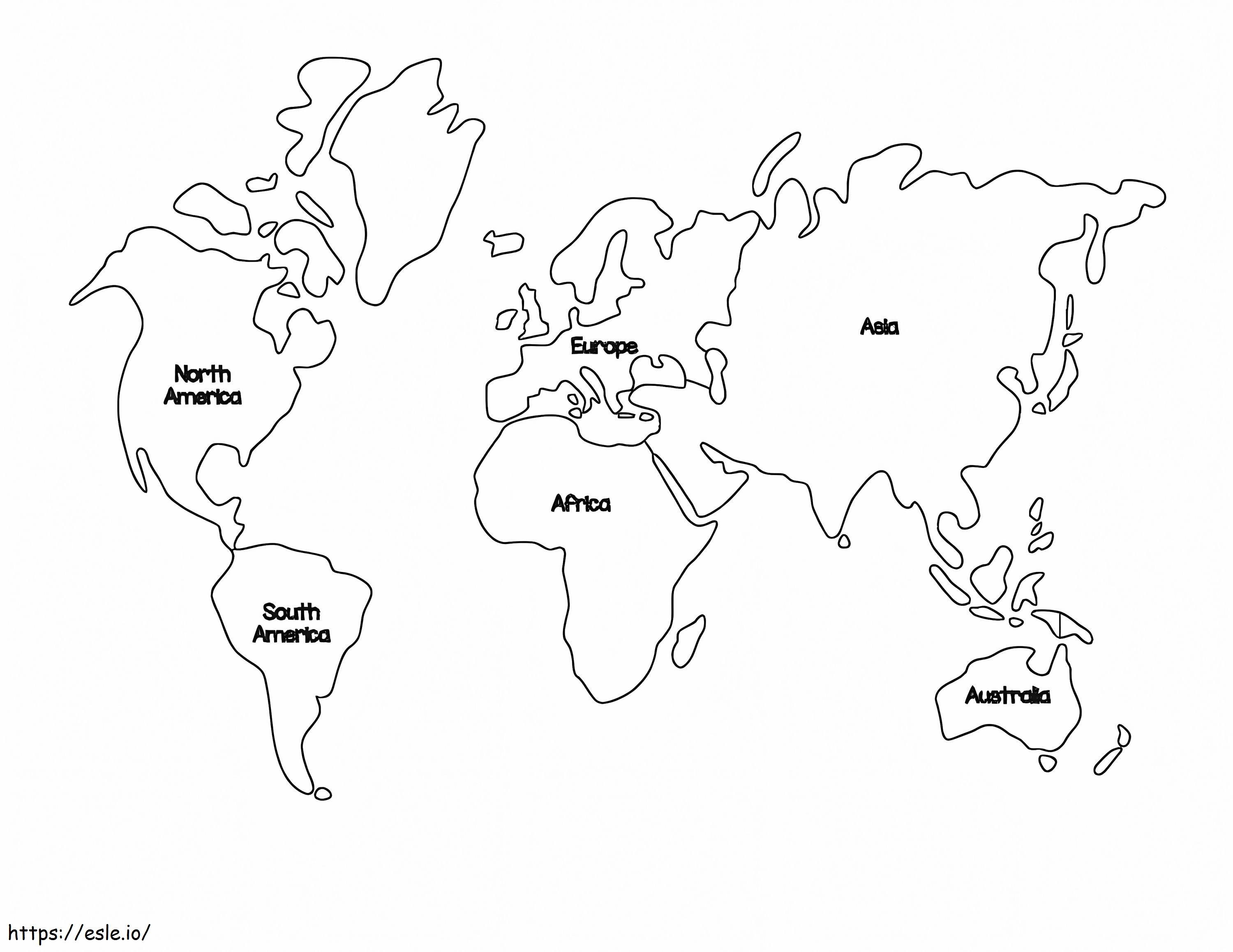 atividade mapa mundi colorir