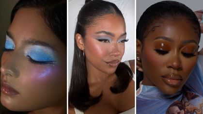 maquiagem anos 2000 com glitter