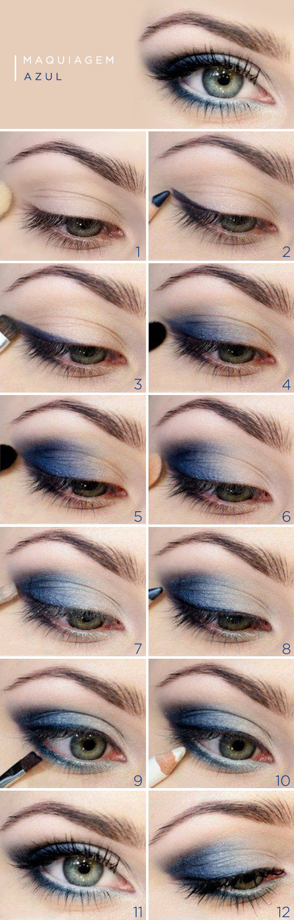 quanto custa um kit de maquiagem azul profissional