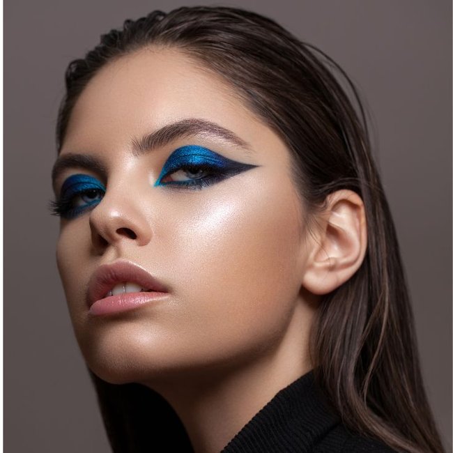 maquiagem azul