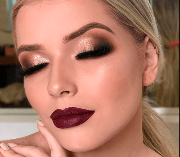 Maquiagem Boca Vinho