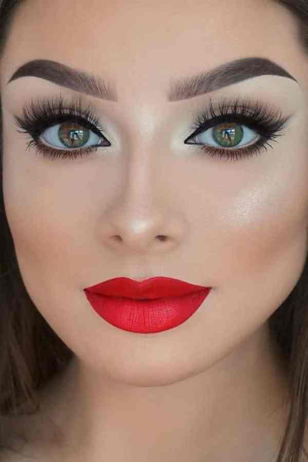 maquiagem para vestido vermelho de festa