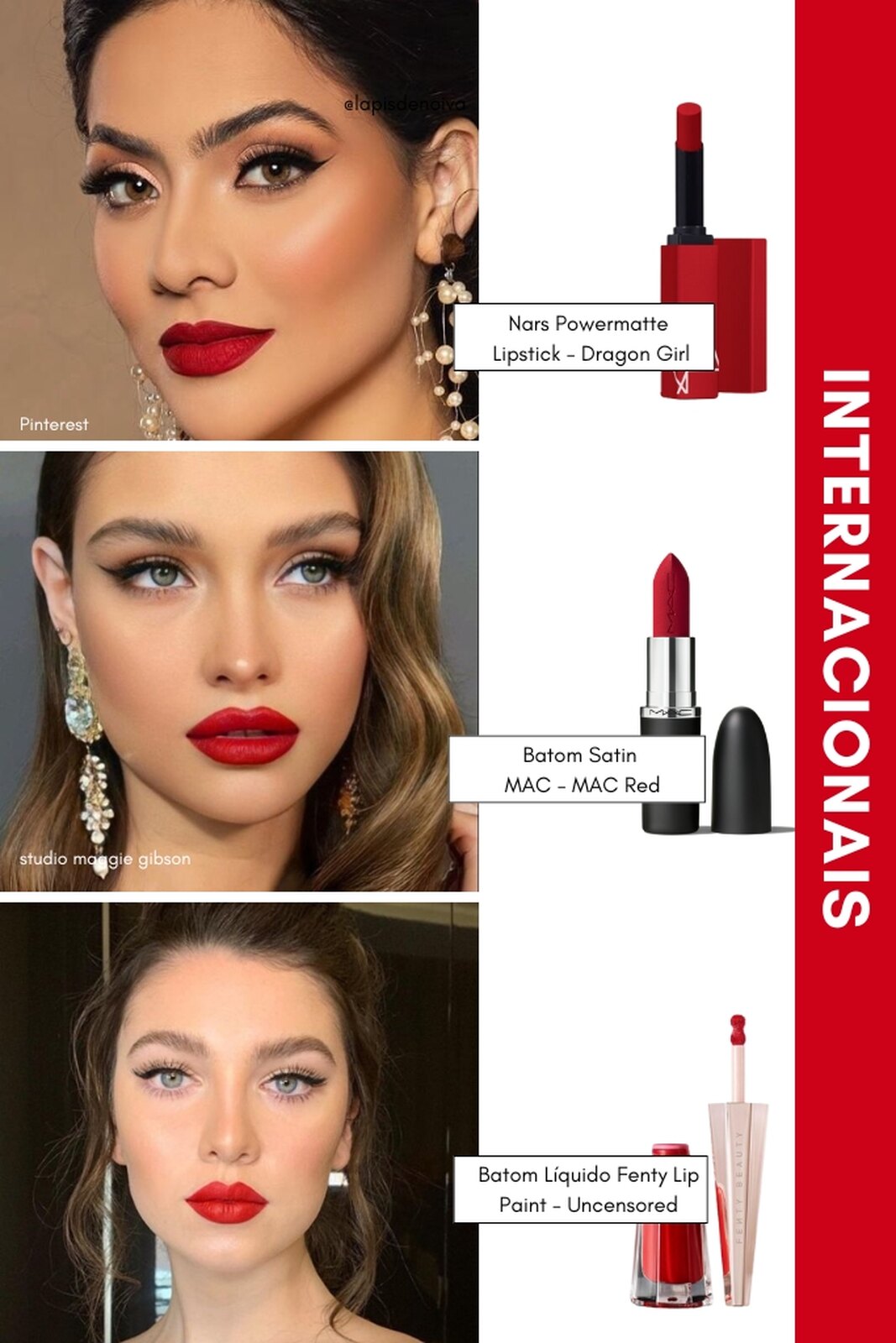 maquiagem para vestido vermelho de festa