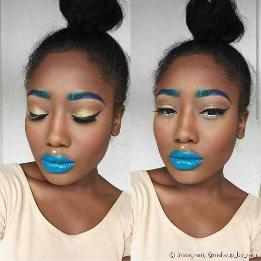 como aplicar meia arrastao para maquiagem sereia