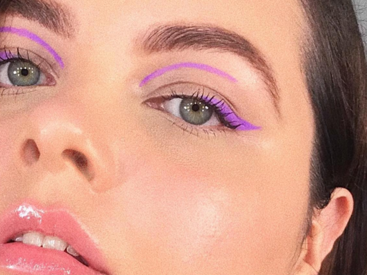 inspiração maquiagem roxa para festa