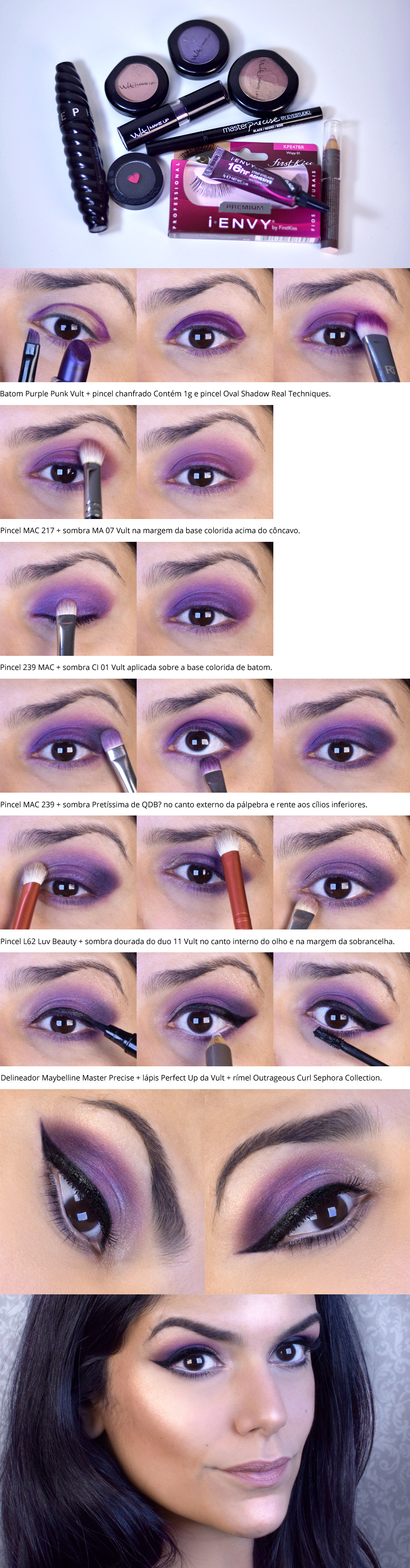 erros comuns ao fazer maquiagem roxa