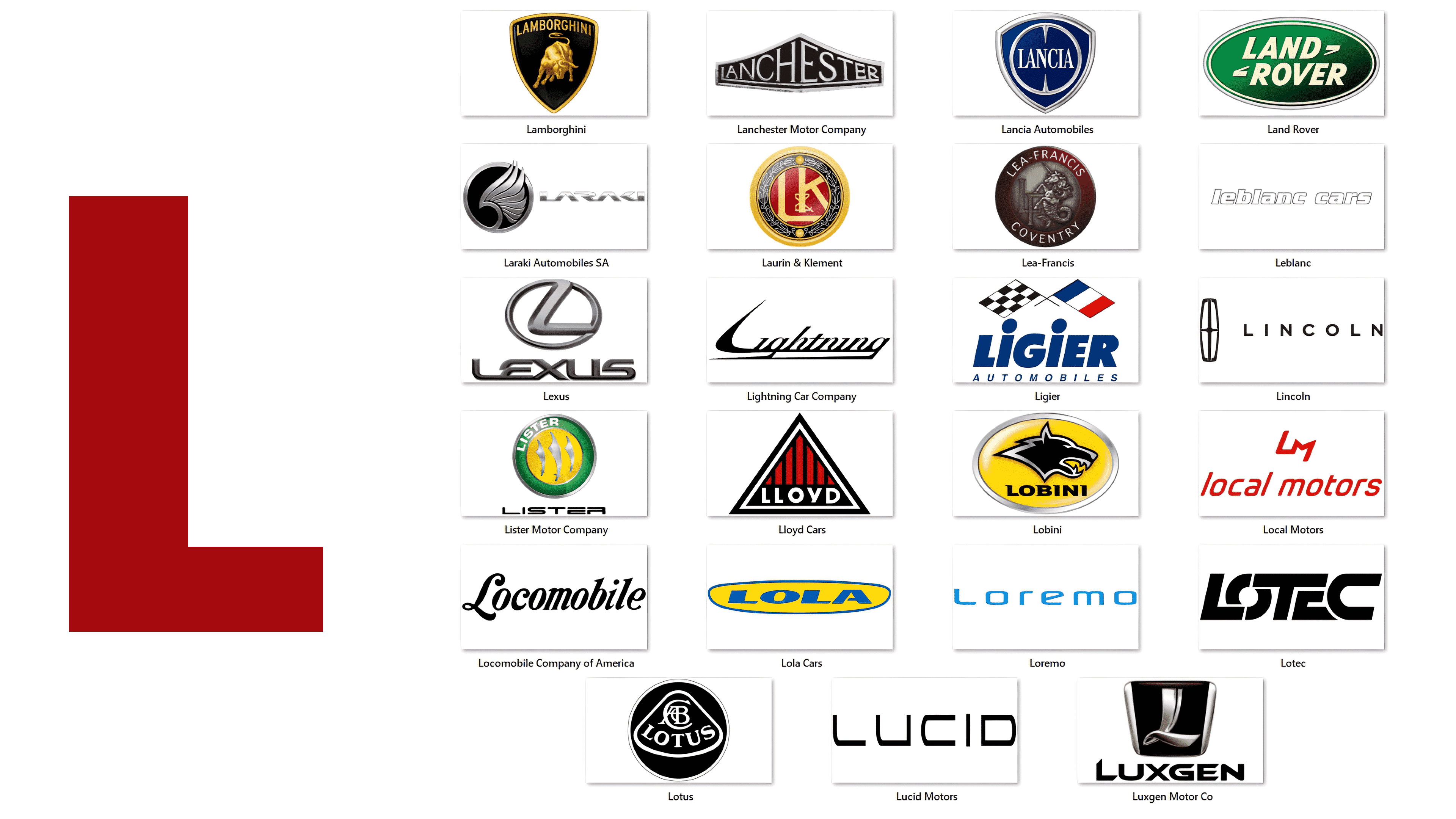 marcas de luxo com L