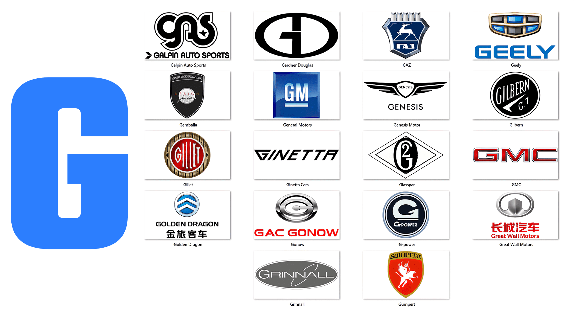 melhores marcas famosas com a letra g