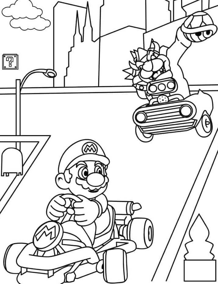 mario para colorir