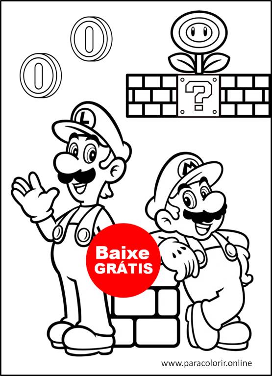 custo de livros de colorir do Super Mario