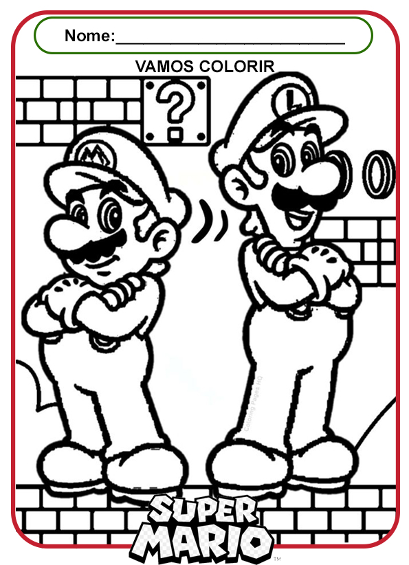 desenhos do Mario Kart para colorir