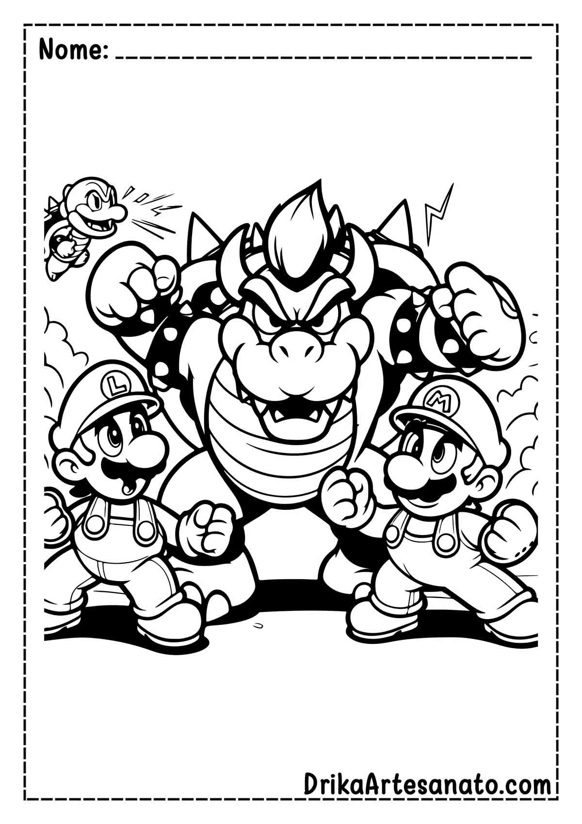 ideias criativas para colorir desenhos do Mario