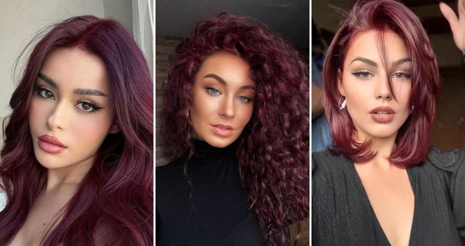 cabelo marsala violeta