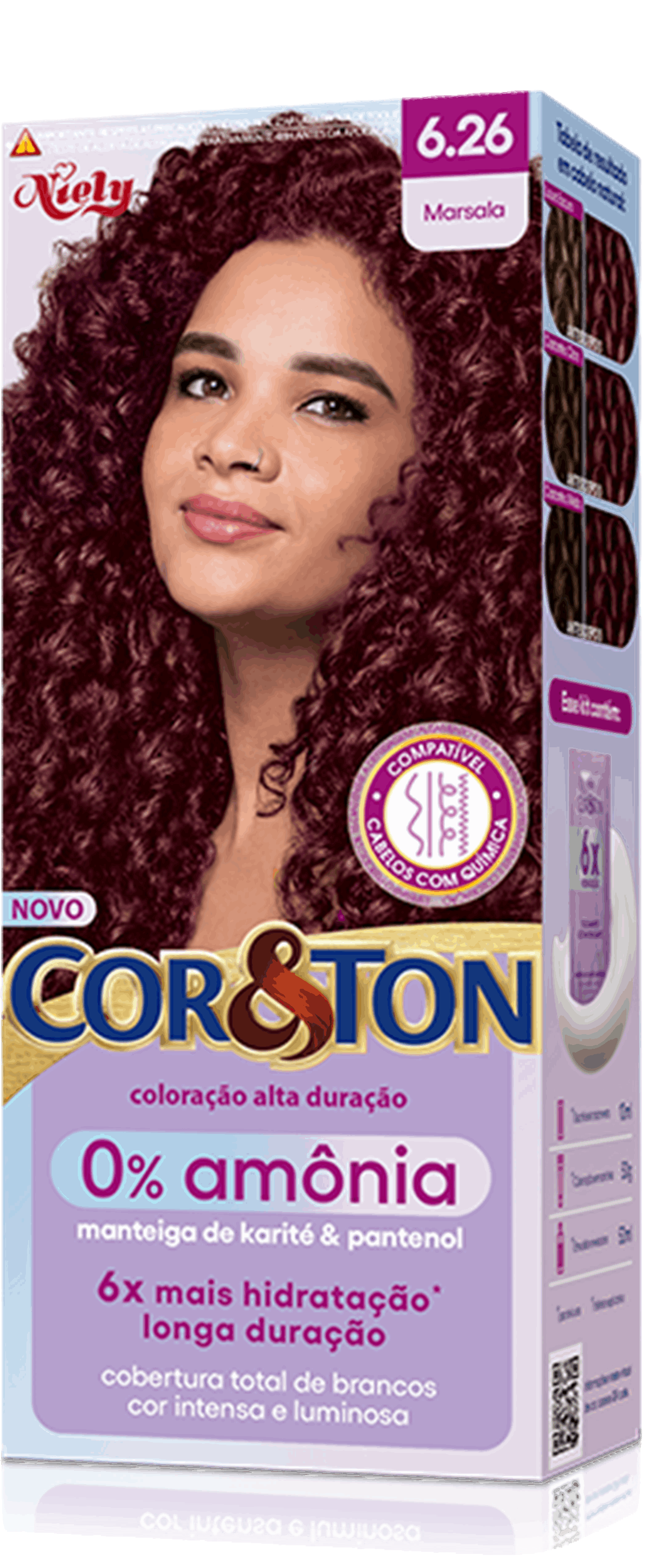 cabelo marsala tingido