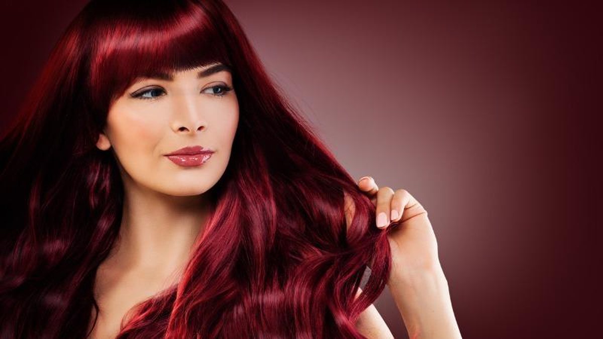 cabelo marsala liso