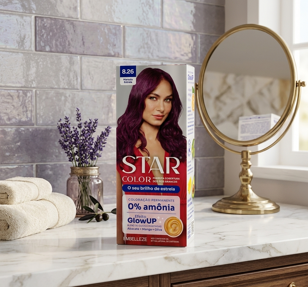 cabelo marsala com mechas