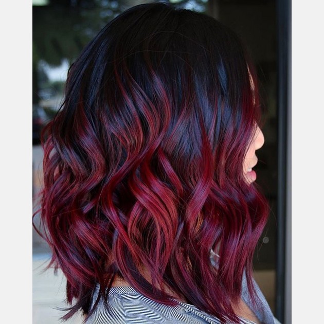 cabelo marsala longo