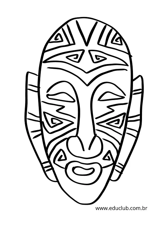 desenhos de máscaras tribais africanas