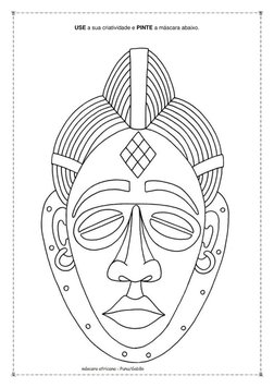 arte africana para colorir