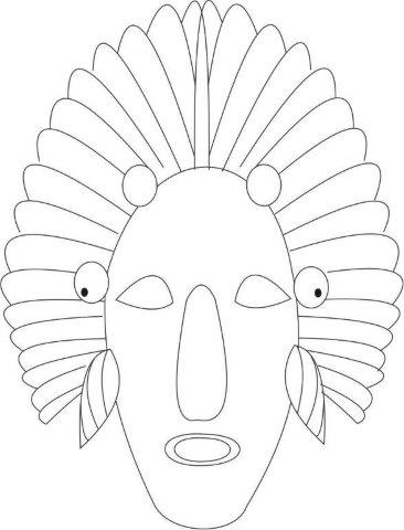 significado das máscaras africanas para colorir