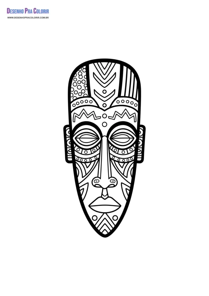 cores de máscaras africanas