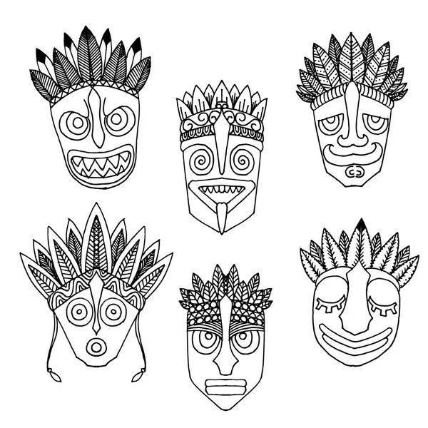 máscaras africanas para recortar e colar