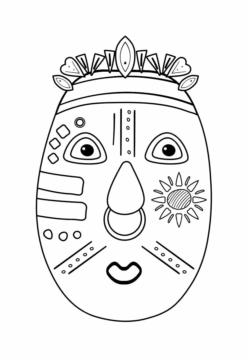 máscaras africanas para pintar