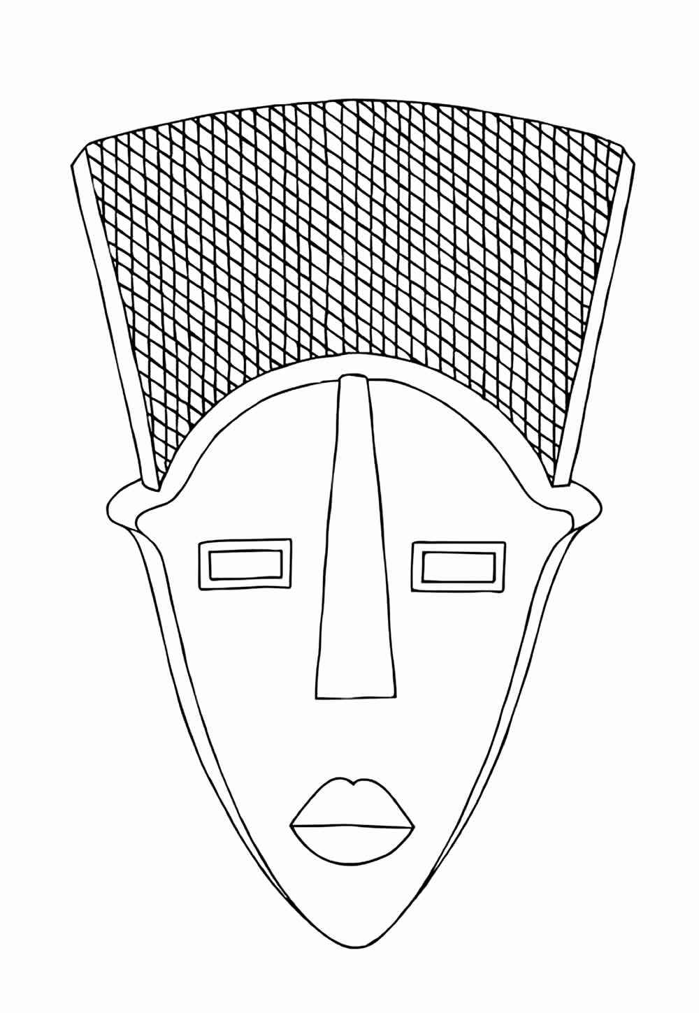 desenhos de máscaras tribais africanas