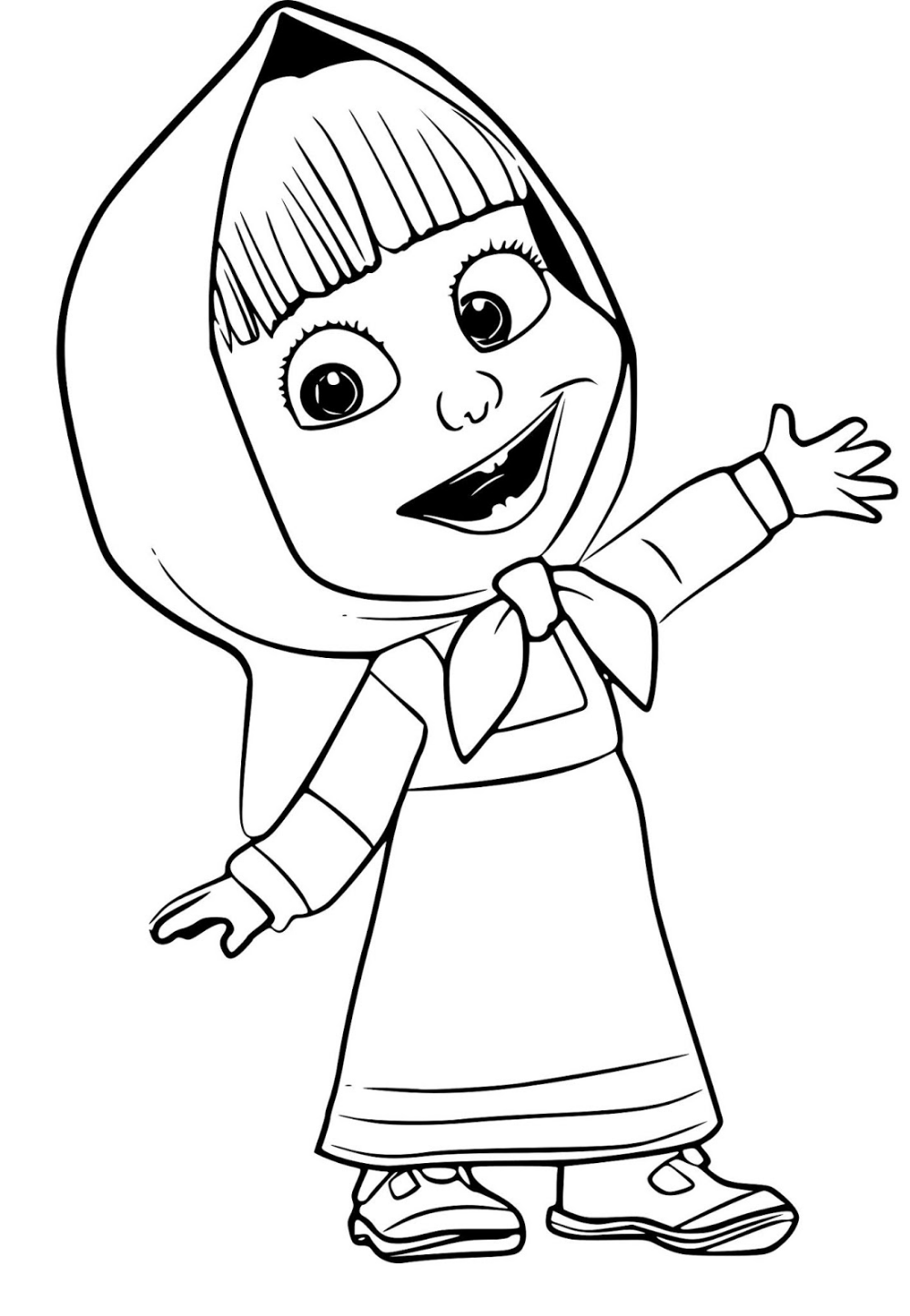 Masha e o Urso para colorir grátis