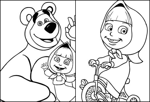 imagens da Masha para imprimir e colorir