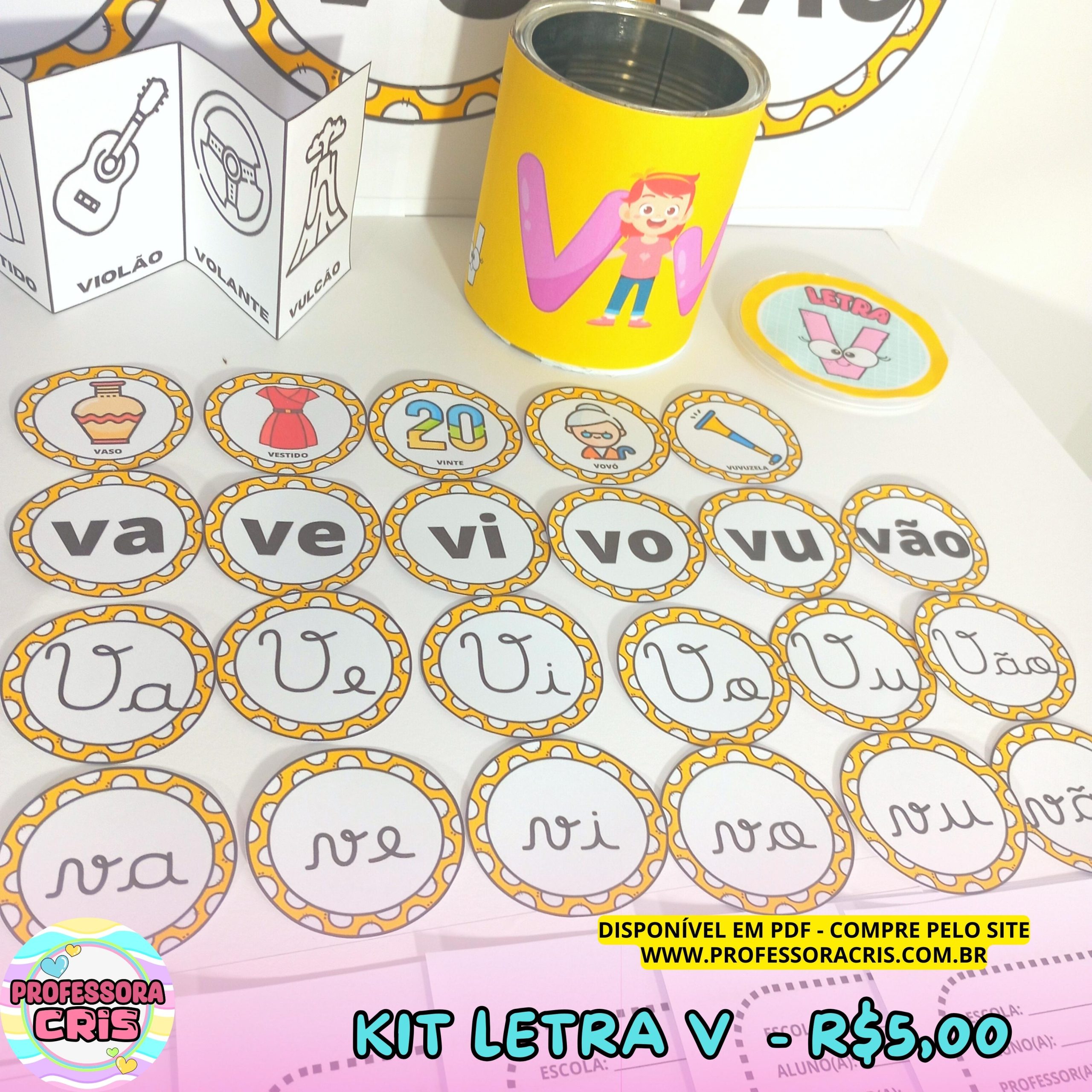 brinquedos com V para escola