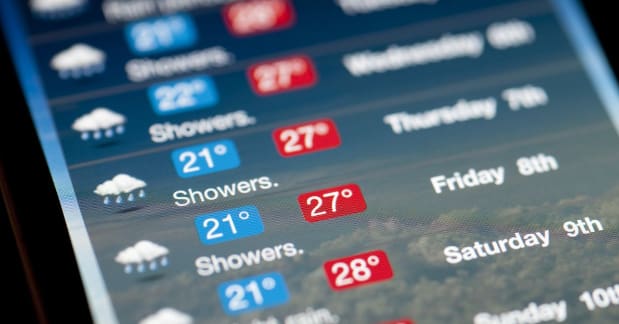 app de previsão de chuva