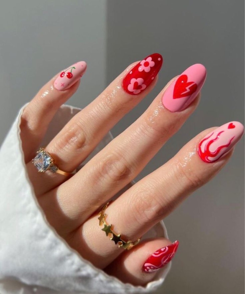 como fazer unhas decoradas vermelho e branco em casa barato