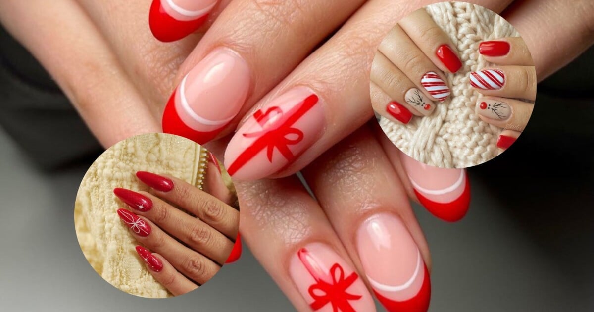 melhores ideias unhas decoradas vermelho e branco