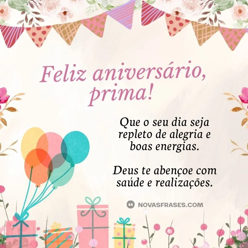 10 Frases de Aniversário para sua Prima que Vão Emocionar
