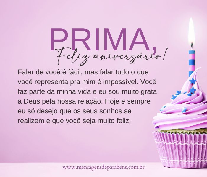 Mensagens de Aniversário para Prima: Curtas, Engraçadas e Religiosas