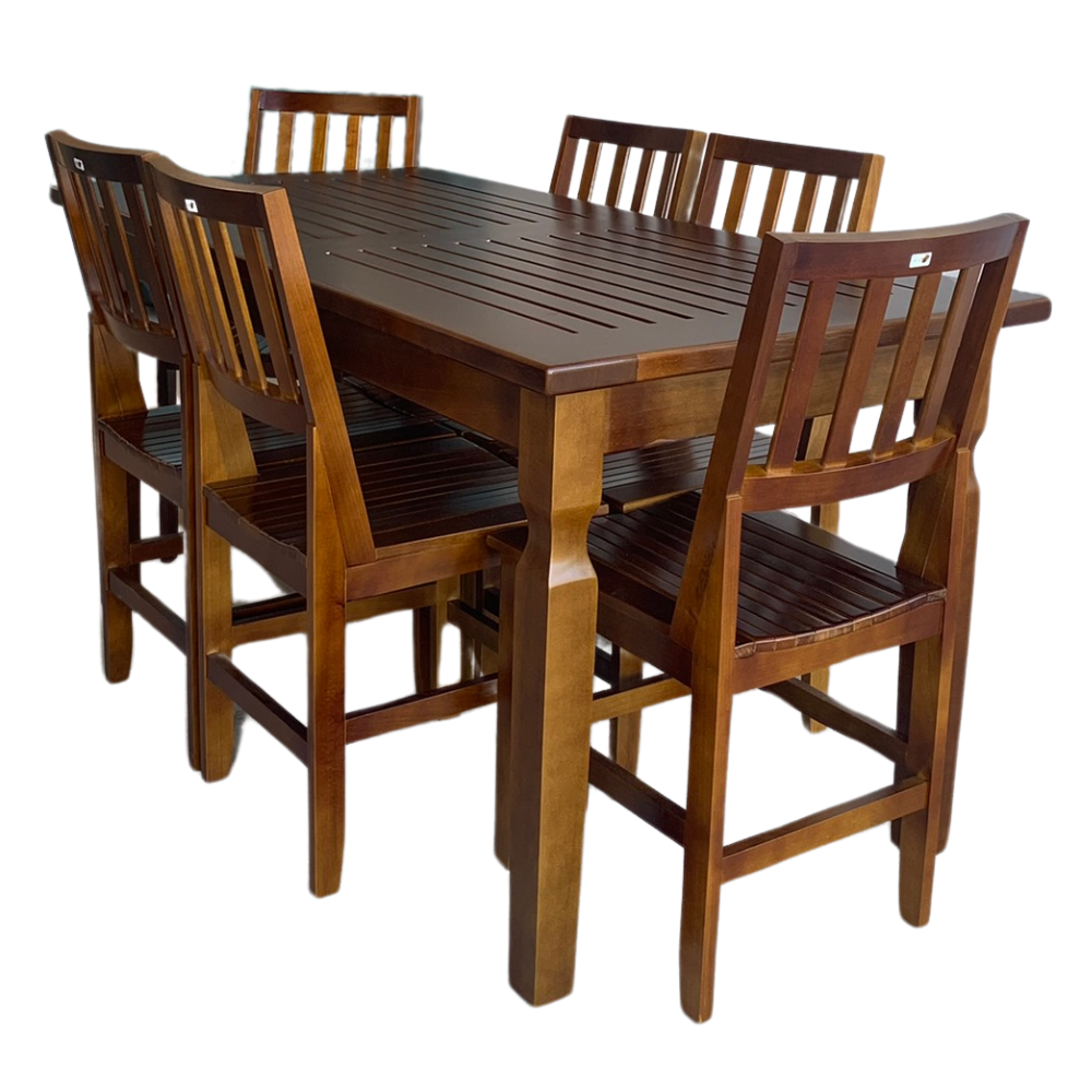 Mesa de jantar madeira maciça com cera de abelha