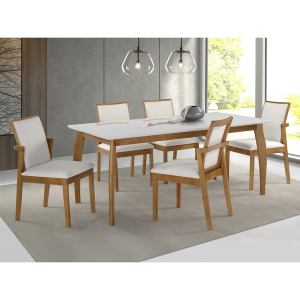 Conjunto mesa e 6 cadeiras madeira maciça