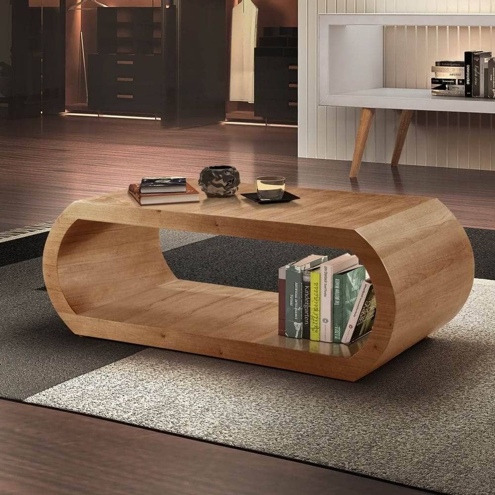 mesa de centro madeira minimalista