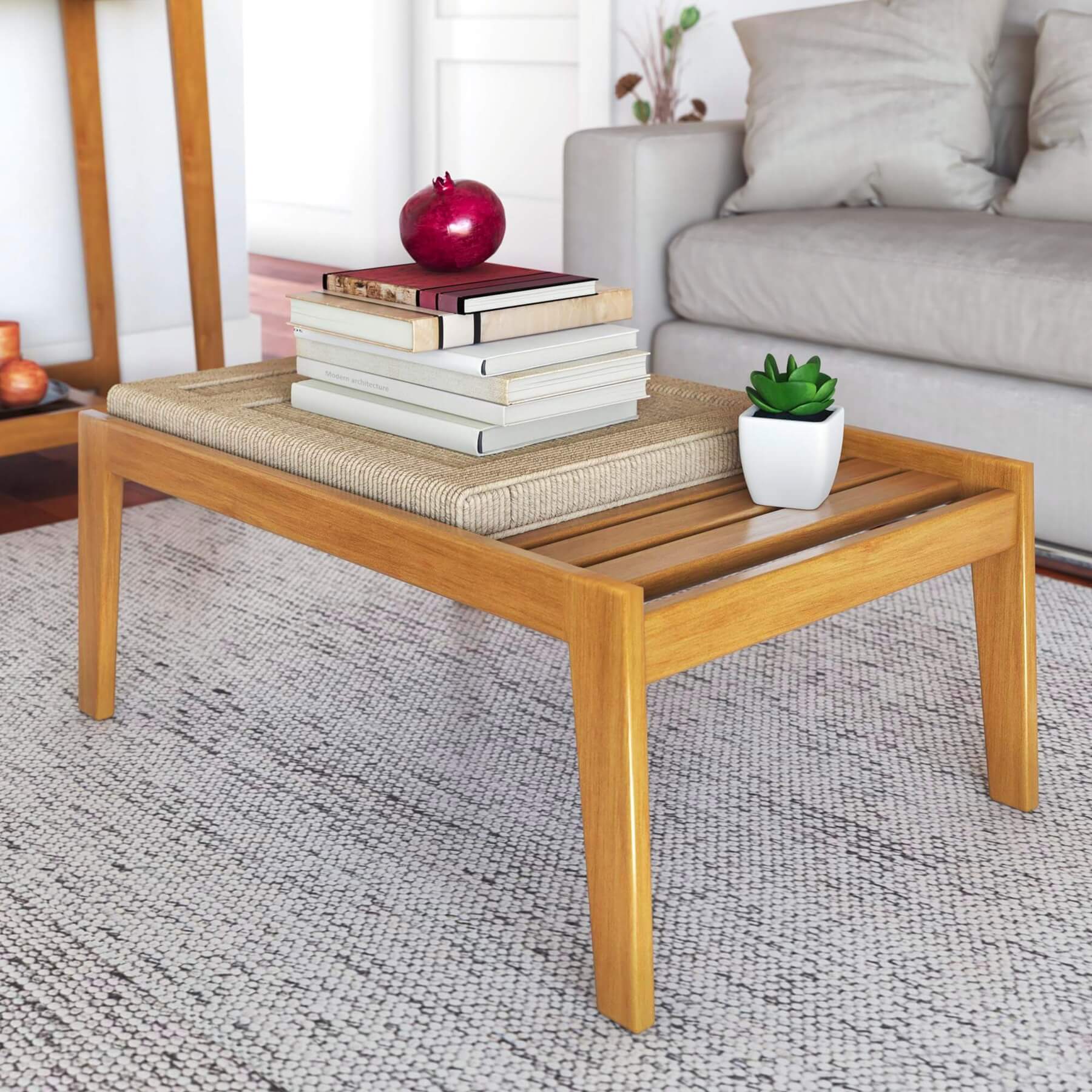 mesa de centro madeira minimalista